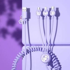 Elevate Your Charging Experience with the Creative Gift Spring One For Three Data Cables